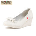 Over 15 years' experience shoe factory white leather ladies high heel safety shoes